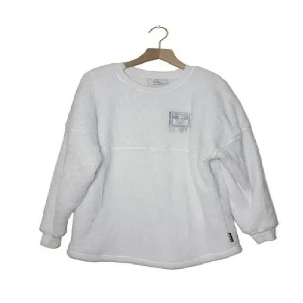 Disney Parks Spirit Jersey White Fleece Fluffy XS